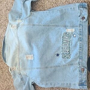 NEW NFL Team Apparel Seattle Seahawks Denim Jacket